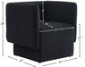 Vera Black Boucle Fabric Accent Chair - 575Black - Vega Furniture