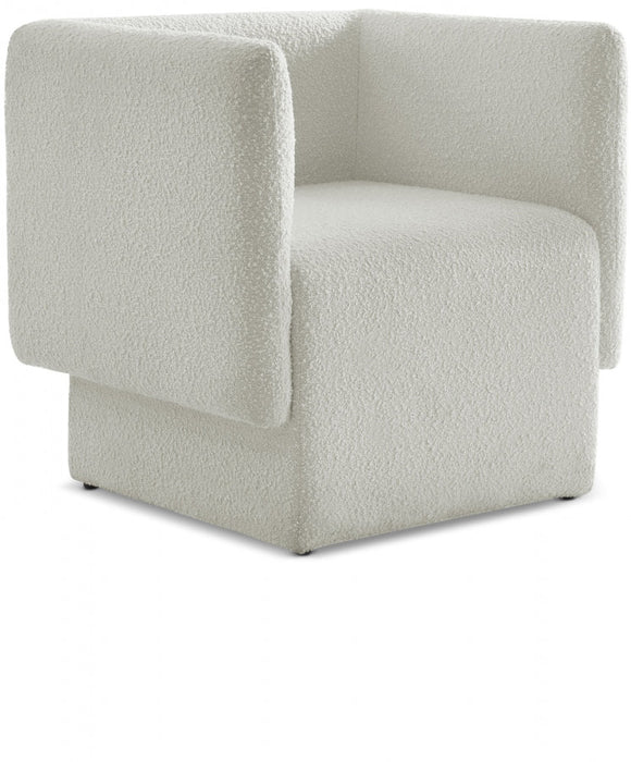 Vera Cream Boucle Fabric Accent Chair - 575Cream - Vega Furniture