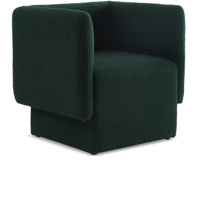 Vera Green Boucle Fabric Accent Chair - 575Green - Vega Furniture