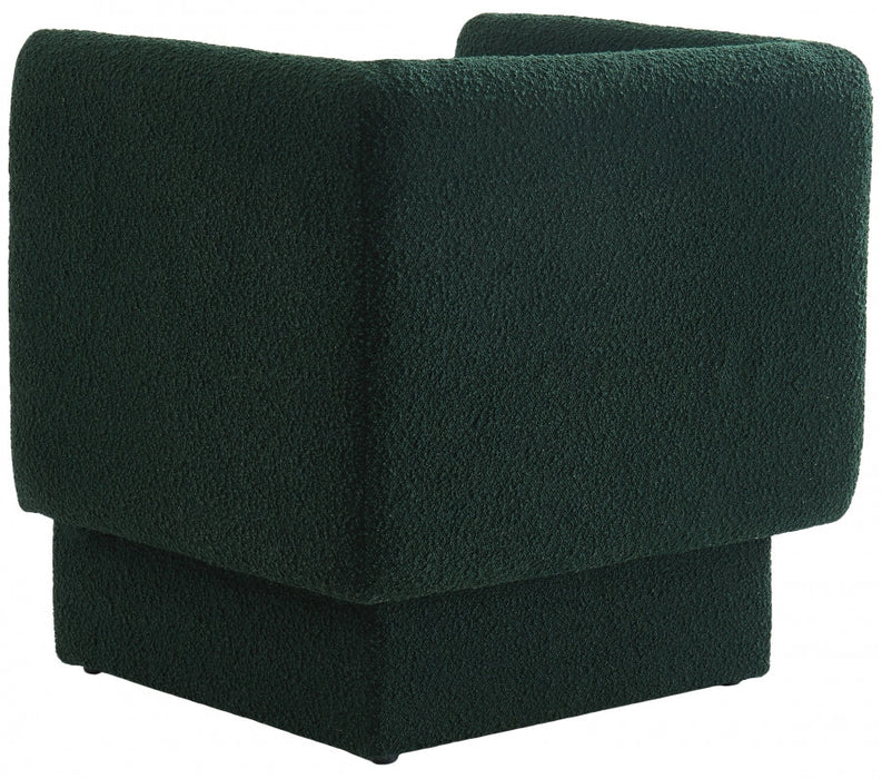 Vera Green Boucle Fabric Accent Chair - 575Green - Vega Furniture