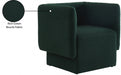 Vera Green Boucle Fabric Accent Chair - 575Green - Vega Furniture