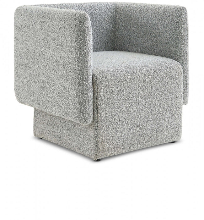 Vera Grey Boucle Fabric Accent Chair - 575Grey - Vega Furniture