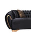 Victoria Black Velvet Living Room Set - VICTORIABLACK-SL - Vega Furniture