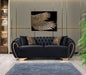 Victoria Black Velvet Living Room Set - VICTORIABLACK-SL - Vega Furniture