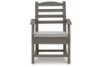 Visola Gray Arm Chair with Cushion, Set of 2 - P802-601A - Vega Furniture