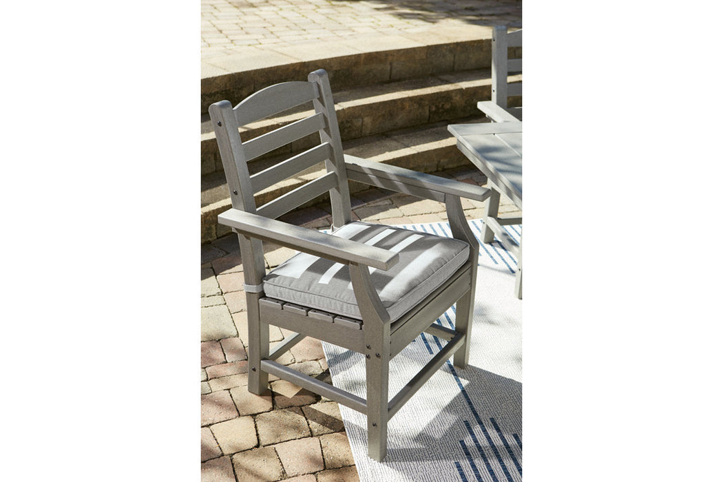 Visola Gray Arm Chair with Cushion, Set of 2 - P802-601A - Vega Furniture