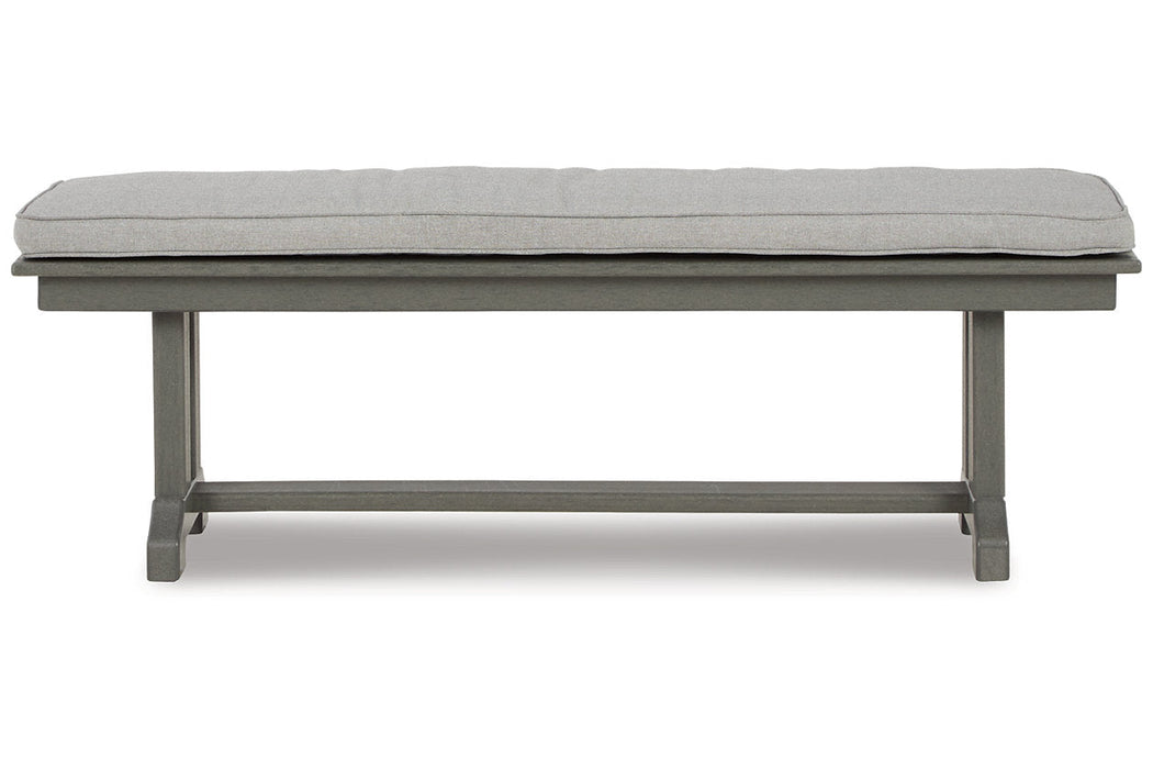 Visola Gray Bench with Cushion - P802-600 - Vega Furniture