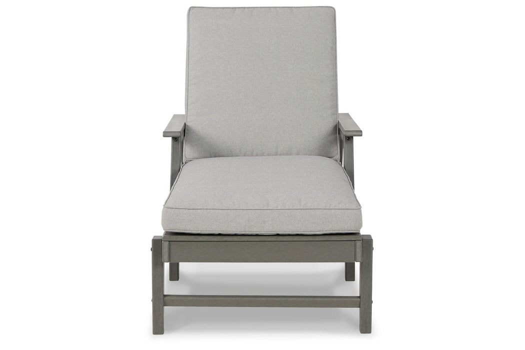 Visola Gray Chaise Lounge with Cushion - P802-815 - Vega Furniture