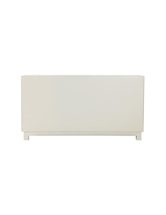 Voula White/Gold Rectangular 4-Door Accent Cabinet - 953416 - Vega Furniture