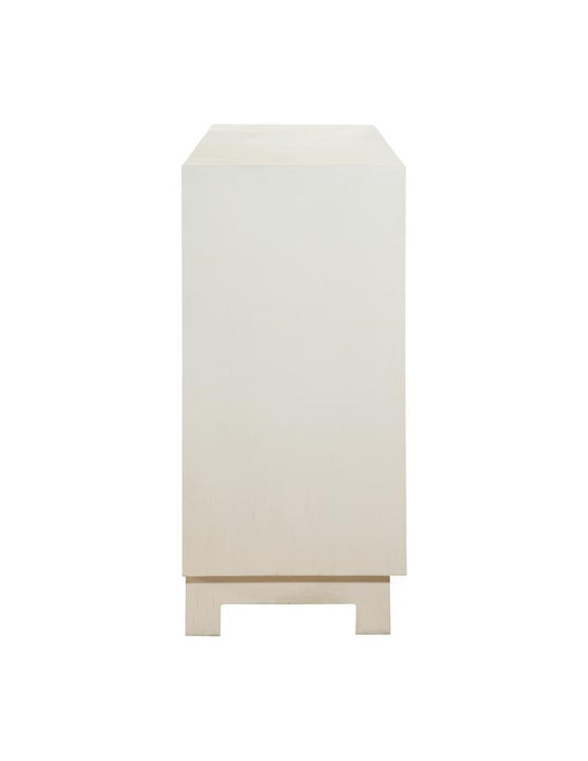Voula White/Gold Rectangular 4-Door Accent Cabinet - 953416 - Vega Furniture