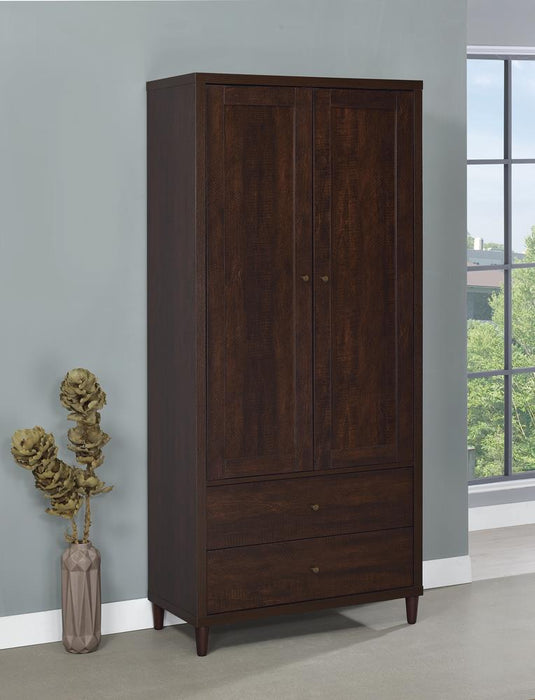 Wadeline Rustic Tobacco 2-Door Tall Accent Cabinet - 950724 - Vega Furniture