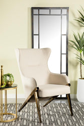 Walker Cream/Bronze Upholstered Accent Chair - 903052 - Vega Furniture