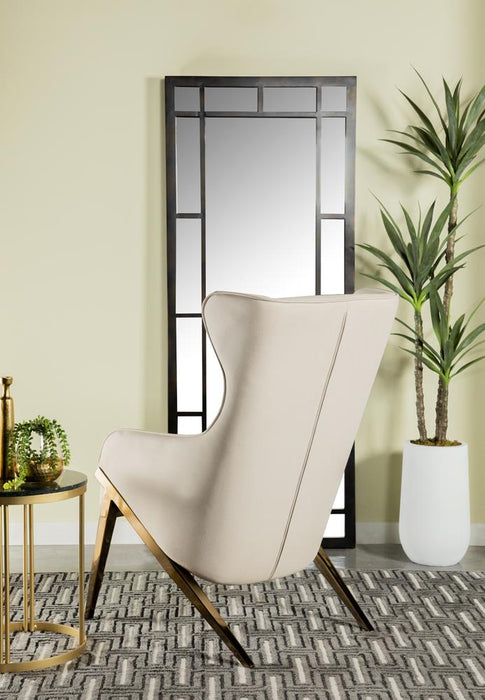 Walker Cream/Bronze Upholstered Accent Chair - 903052 - Vega Furniture