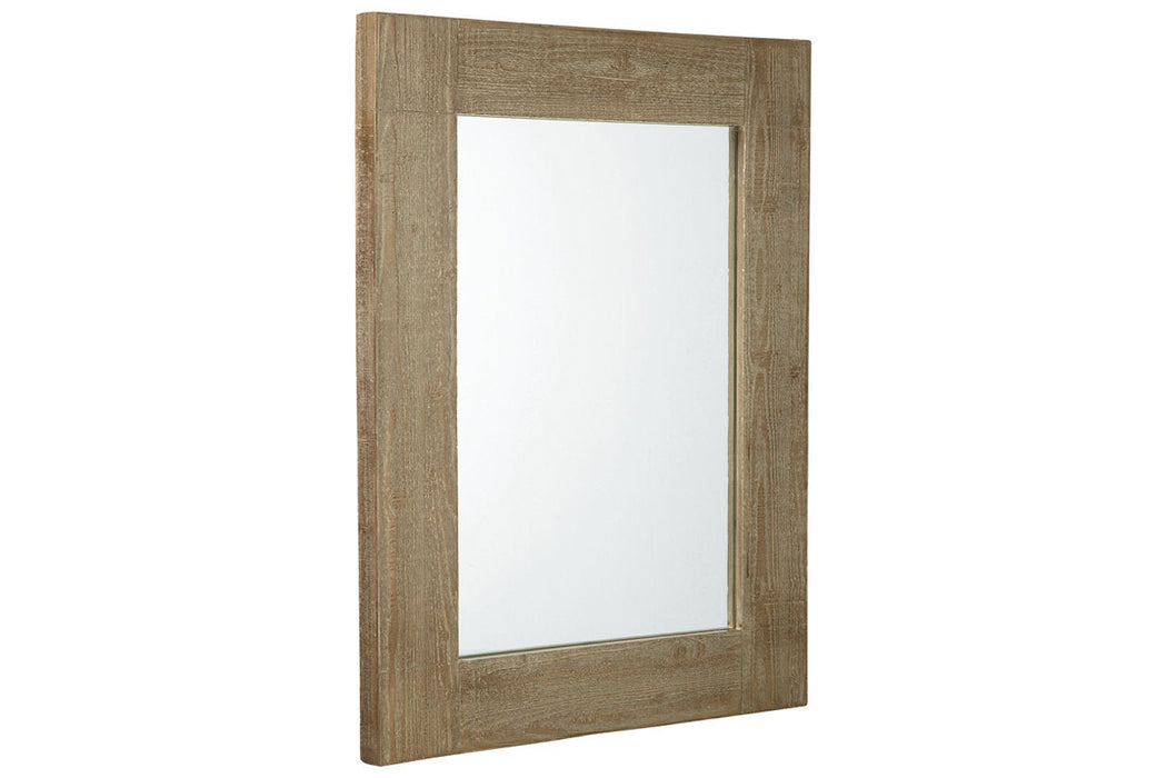 Waltleigh Distressed Brown Accent Mirror - A8010277 - Vega Furniture