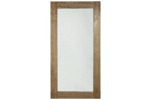 Waltleigh Distressed Brown Floor Mirror - A8010278 - Vega Furniture