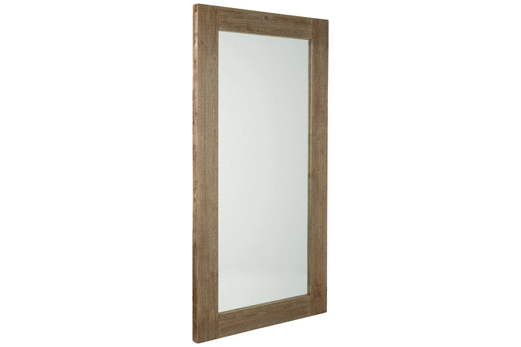 Waltleigh Distressed Brown Floor Mirror - A8010278 - Vega Furniture