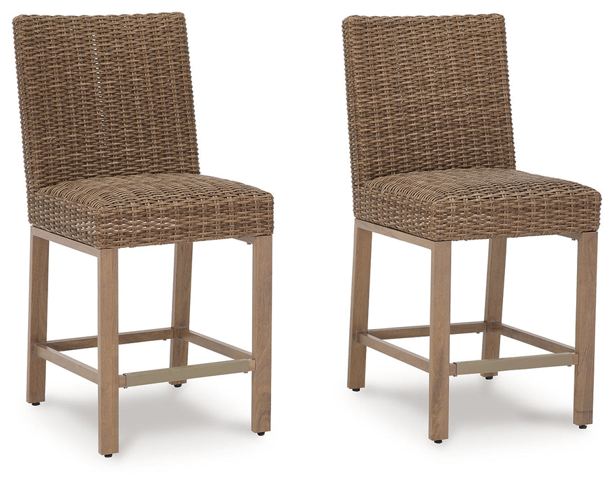 Walton Bridge Driftwood Outdoor Bar Stool (Set of 2) - P749-130 - Vega Furniture