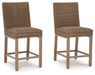 Walton Bridge Driftwood Outdoor Bar Stool (Set of 2) - P749-130 - Vega Furniture