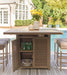 Walton Bridge Driftwood Outdoor Bar Table with Fire Pit - P749-665 - Vega Furniture