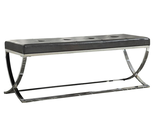 Walton Rectangle Upholstered Tufted Bench Black - 501156 - Vega Furniture