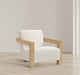 Ward Cream Ward Linen Textured Fabric Accent Chair - 479Cream - Vega Furniture