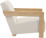 Ward Cream Ward Linen Textured Fabric Accent Chair - 479Cream - Vega Furniture