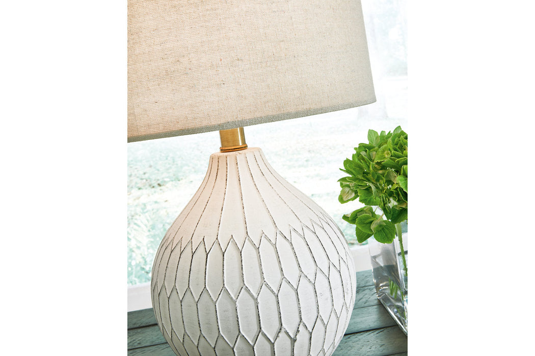 Wardmont White Table Lamp - L180094 - Vega Furniture