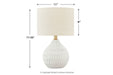 Wardmont White Table Lamp - L180094 - Vega Furniture