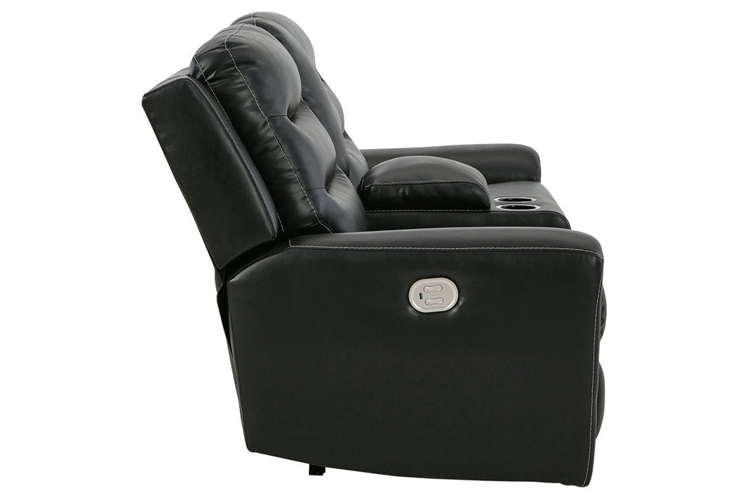 Warlin Black Power Reclining Loveseat with Console - 6110518 - Vega Furniture