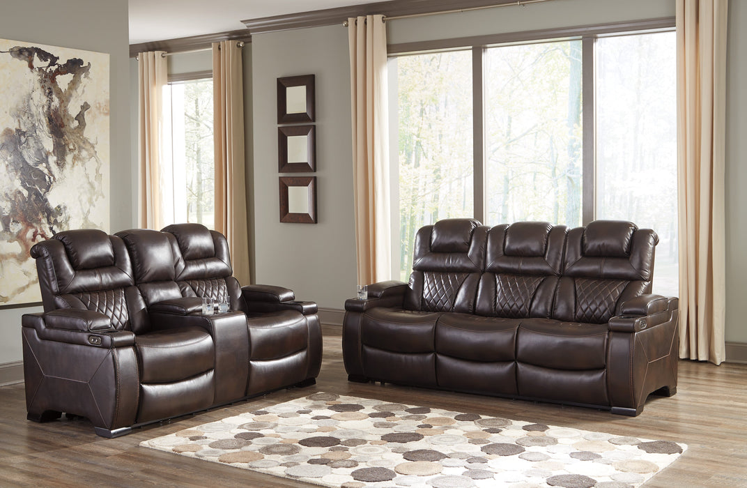 Warnerton Chocolate Power Reclining Living Room Set - SET | 7540715 | 7540718 - Vega Furniture