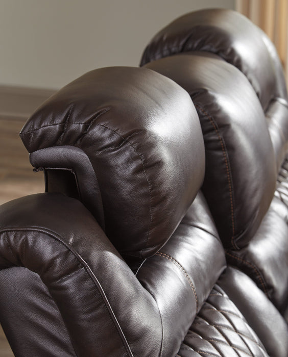 Warnerton Chocolate Power Reclining Living Room Set - SET | 7540715 | 7540718 - Vega Furniture