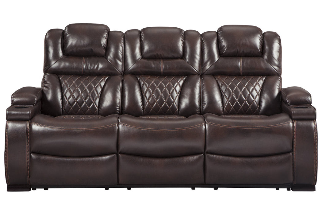 Warnerton Chocolate Power Reclining Sofa - 7540715 - Vega Furniture