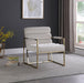 Wayne Cream Velvet Accent Chair - 526Cream - Vega Furniture