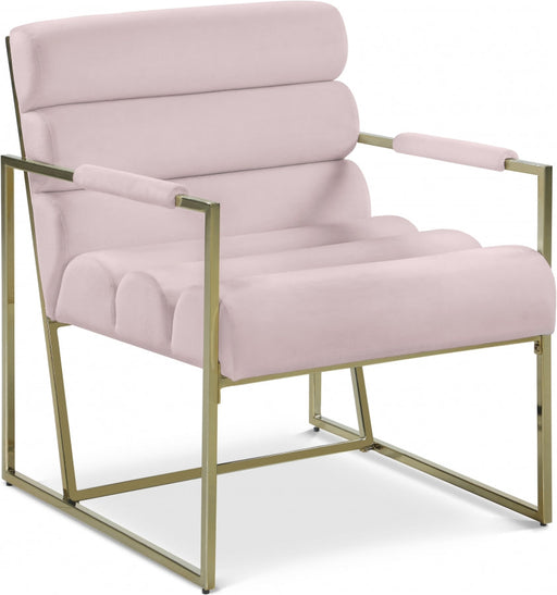 Wayne Pink Velvet Accent Chair - 526Pink - Vega Furniture