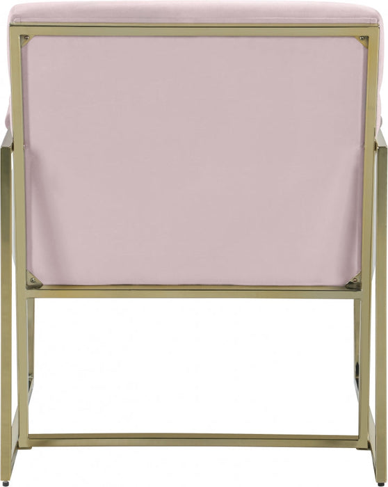 Wayne Pink Velvet Accent Chair - 526Pink - Vega Furniture