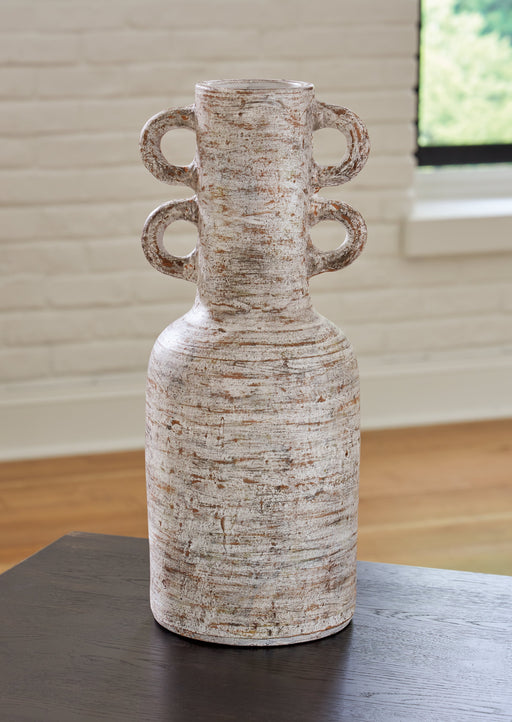 Wellbridge Distressed White Vase - A2000609 - Vega Furniture