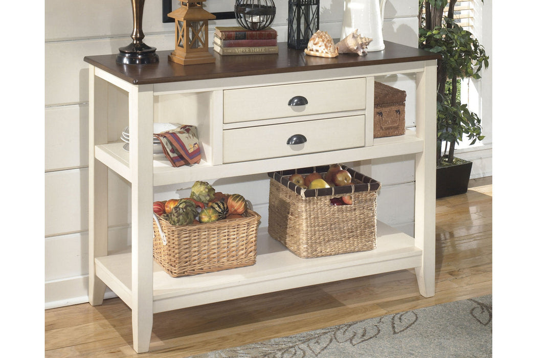 Whitesburg Brown/Cottage White Dining Server - D583-59 - Vega Furniture