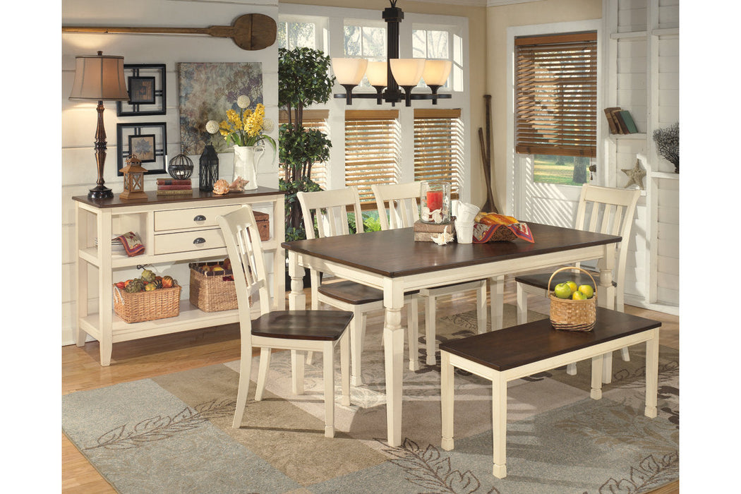 Whitesburg Brown/Cottage White Dining Server - D583-59 - Vega Furniture