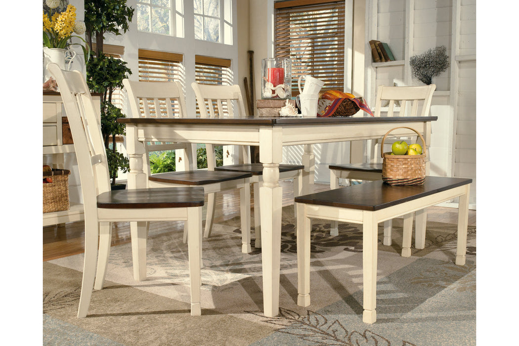Whitesburg Brown/Cottage White Dining Table - D583-25 - Vega Furniture