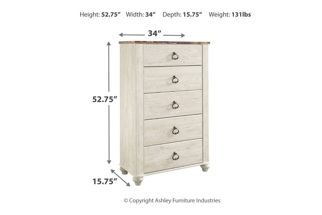 Willowton Two-tone Chest of Drawers - B267-46 - Vega Furniture