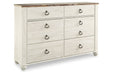 Willowton Two-tone Dresser - B267-31 - Vega Furniture