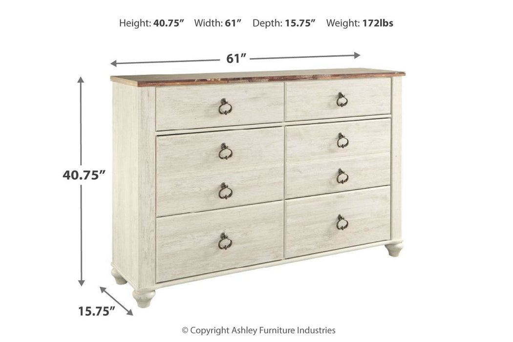Willowton Two-tone Dresser - B267-31 - Vega Furniture