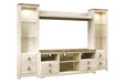 Willowton Whitewash 4-Piece Entertainment Center - SET | W267-24(2) | W267-27 | W267-68 - Vega Furniture