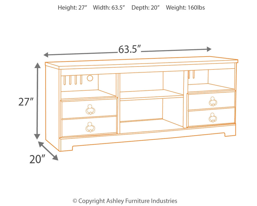 Willowton Whitewash 64" TV Stand - W267-68 - Vega Furniture