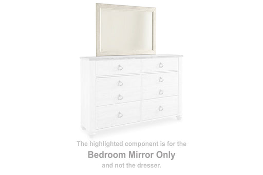 Willowton Whitewash Bedroom Mirror (Mirror Only) - B267-36 - Vega Furniture