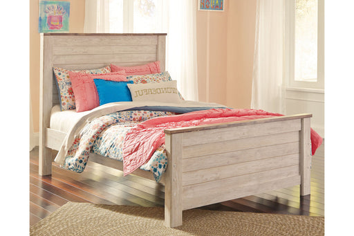 Willowton Whitewash Full Panel Bed - SET | B267-84 | B267-86 | B267-87 - Vega Furniture