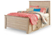 Willowton Whitewash Full Panel Bed with 2 Storage Drawers - SET | B100-12 | B267-50 | B267-84 | B267-87 - Vega Furniture