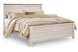 Willowton Whitewash King Panel Bed - SET | B267-56 | B267-58 | B267-99 - Vega Furniture