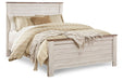 Willowton Whitewash Queen Panel Bed - SET | B267-54 | B267-57 | B267-98 - Vega Furniture
