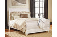 Willowton Whitewash Queen Sleigh Bed - SET | B267-74 | B267-77 | B267-96 - Vega Furniture